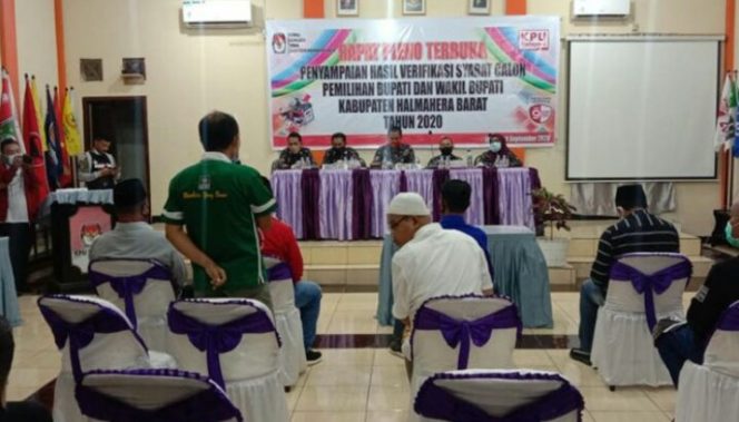 
 KPU Halbar Menetapkan Semua Bakal Calon Lolos Verifikasi Syarat Calon