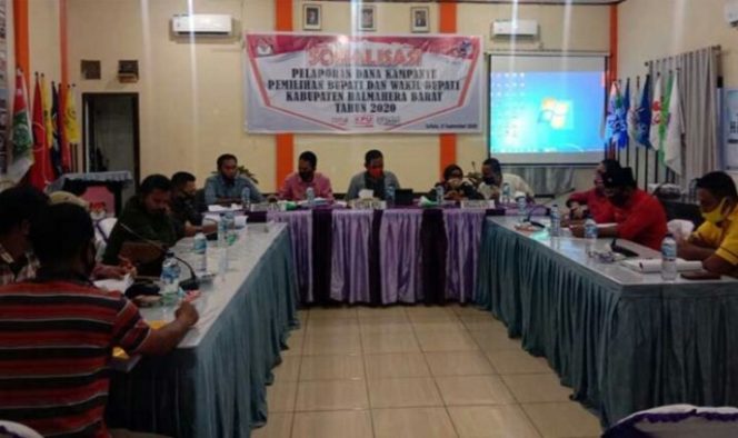 
 KPU Halbar Menggelar Sosialisasi Pelaporan Dana Kampanye Paslon