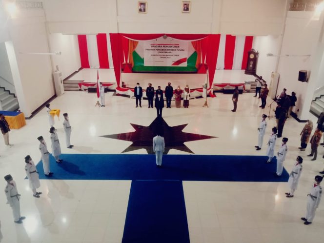 
 Pengukuhan Paskibraka HUT RI Di Haltim, Wartawan Dilarang Meliput