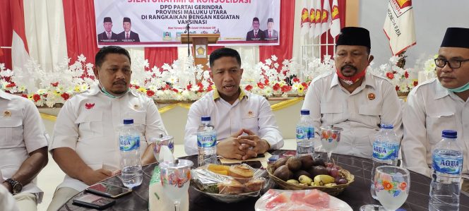 
 Melalui Silaturahmi & Konsolidasi, Gerindra Malut Optimis Target Capaian Vaksinasi Di Halbar