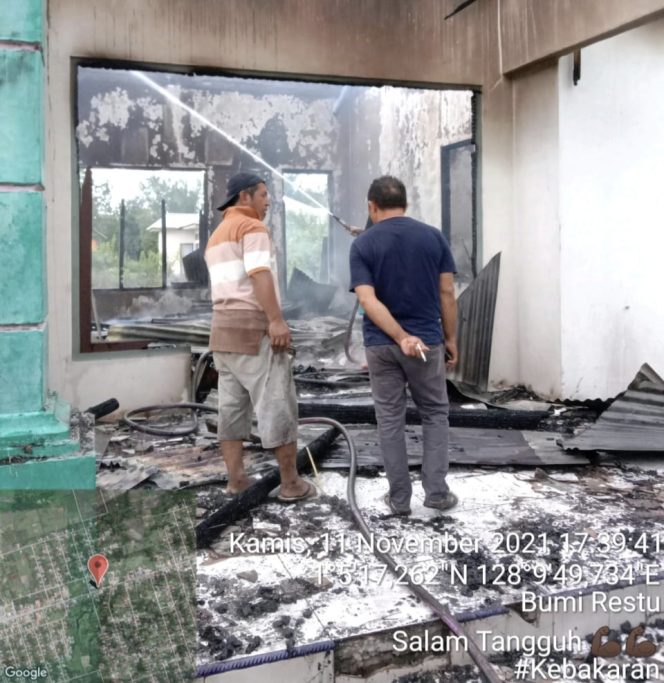 
 Kantor BPD Desa Bumi Restu Terbakar, Kerugian Mencapai Ratusan Juta Rupiah