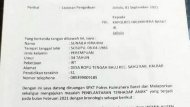 
 Dari Tahun 2021, Polres Halbar Diamkan Kasus Mantan Bendahara Kejari Sanana