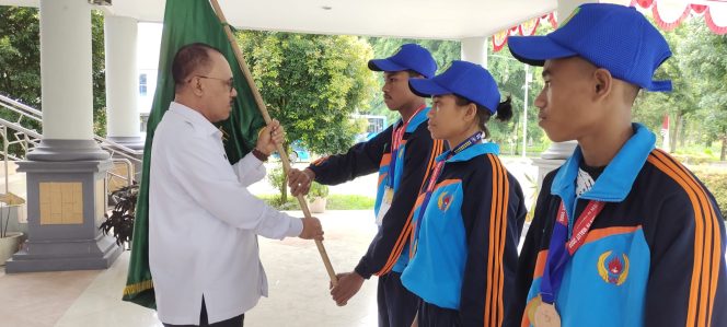 
 Sumbang 74 Medali, Bupati James Uang Sambut Kedatangan Atlet Halbar