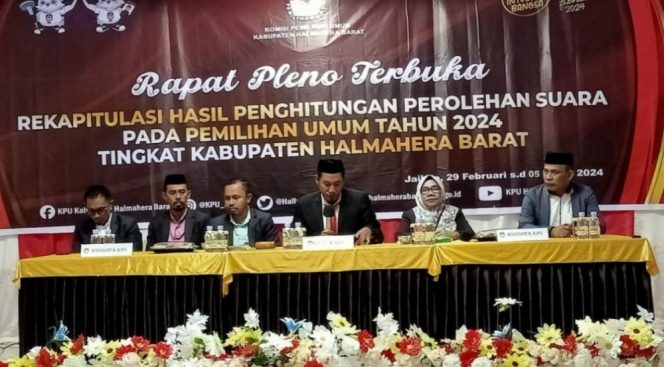 
 KPU Kabupaten Halmahera Barat Melakukan Rapat Pleno