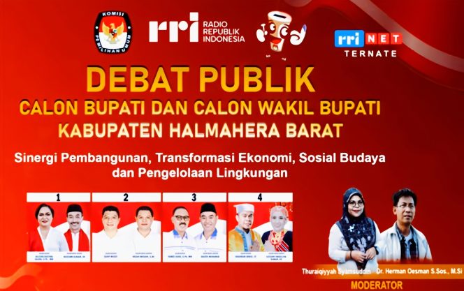 
 KPU Halmahera Barat Sukses Menggelar Debat Kandidat