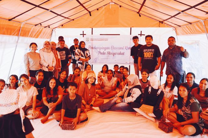 
 Selain Pendampingan Ekonomi kreatif, Disparpora Juga Menggelar Trauma Healing Bagi Anak-anak