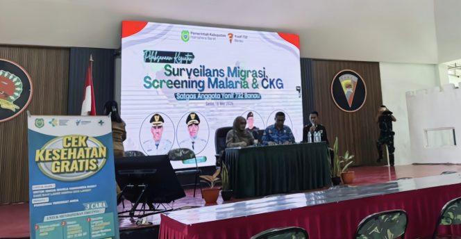 
 Beberapa narasumber memberikan edukasi tentang pentingnya Surveilans Migrasi dan Screening Malaria.