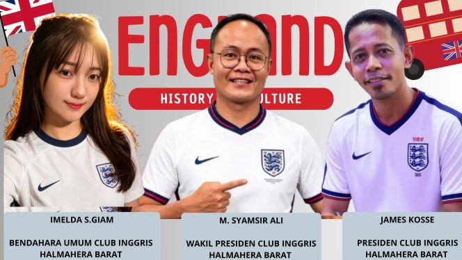 
 Flyer Presiden, Wakil dan Bendahara Umum Club Inggris Halmahera Barat 